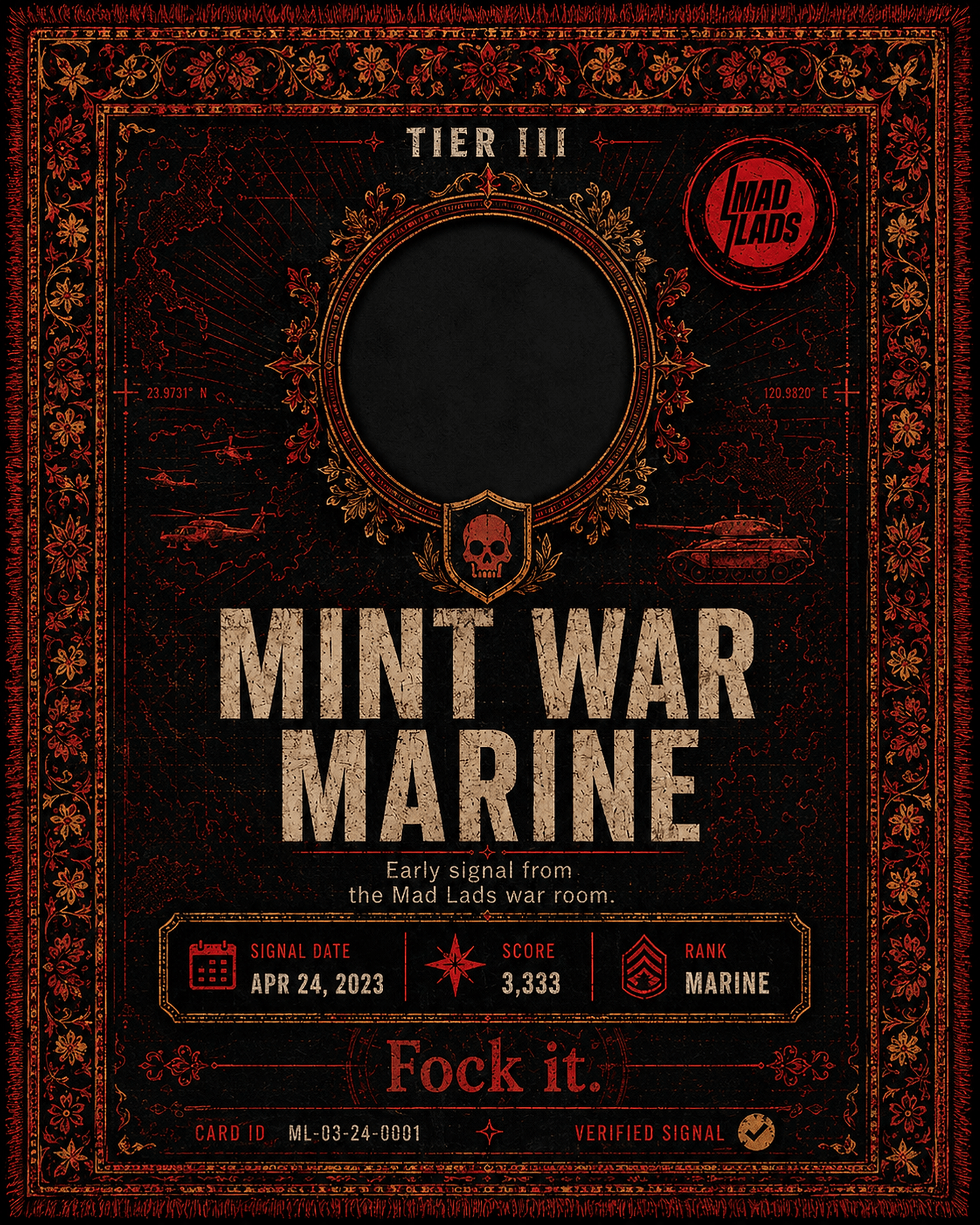 Mint War Marine — sample artwork